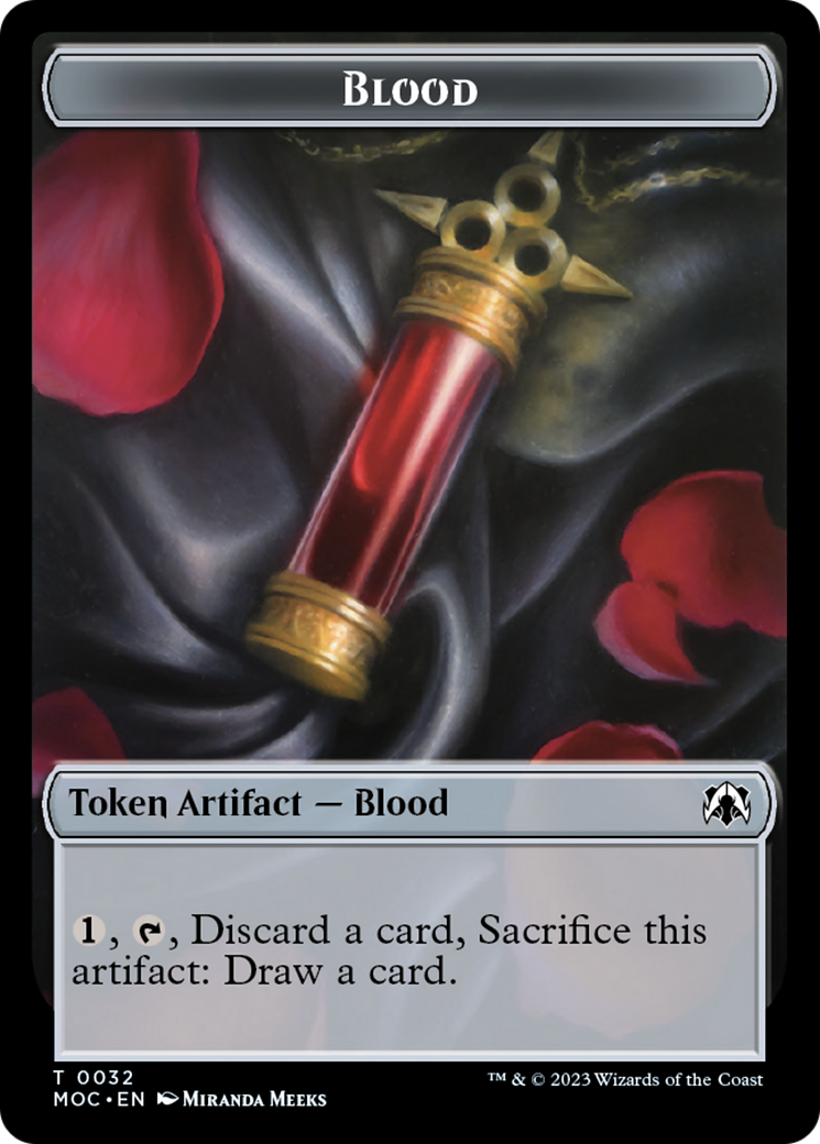 Blood // Shapeshifter Double-Sided Token [March of the Machine Commander Tokens] | Cards and Coasters CA