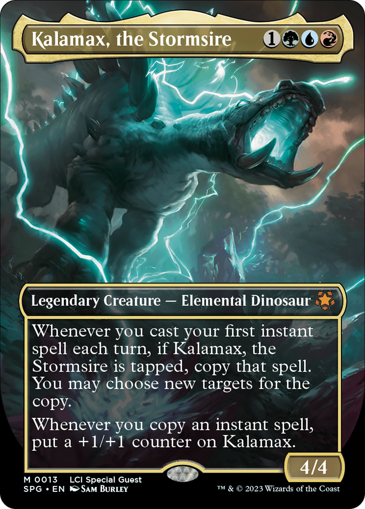 Kalamax, the Stormsire (Borderless) [The Lost Caverns of Ixalan Special Guests] | Cards and Coasters CA