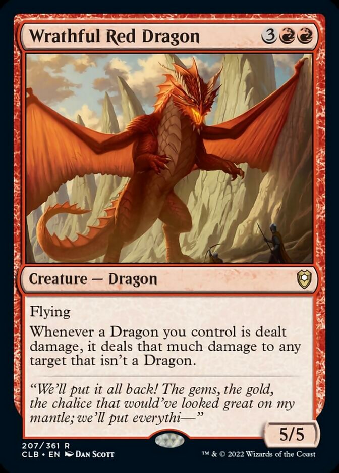 Wrathful Red Dragon [Commander Legends: Battle for Baldur's Gate] | Cards and Coasters CA