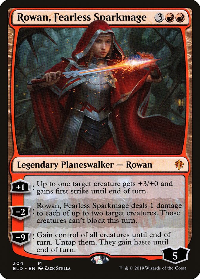 Rowan, Fearless Sparkmage [Throne of Eldraine] | Cards and Coasters CA