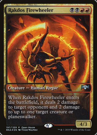 Rakdos Firewheeler [Ravnica Allegiance Promos] | Cards and Coasters CA