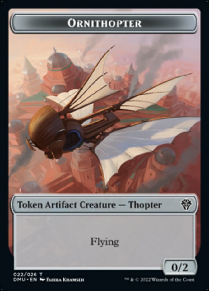 Phyrexian // Ornithopter Double-sided Token [Dominaria United Tokens] | Cards and Coasters CA