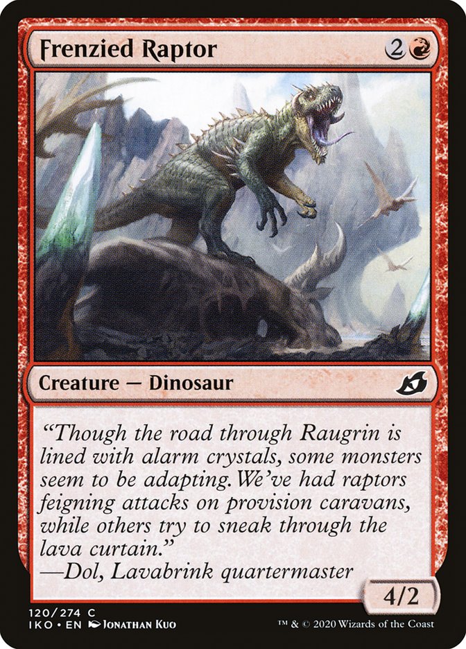 Frenzied Raptor [Ikoria: Lair of Behemoths] | Cards and Coasters CA