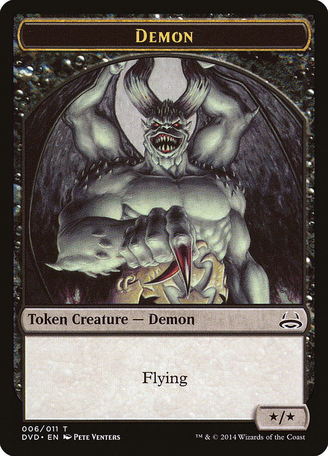 Demon Token (Divine vs. Demonic) [Duel Decks Anthology Tokens] | Cards and Coasters CA