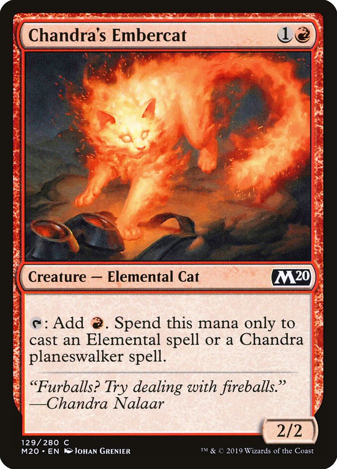 Chandra's Embercat [Core Set 2020] | Cards and Coasters CA