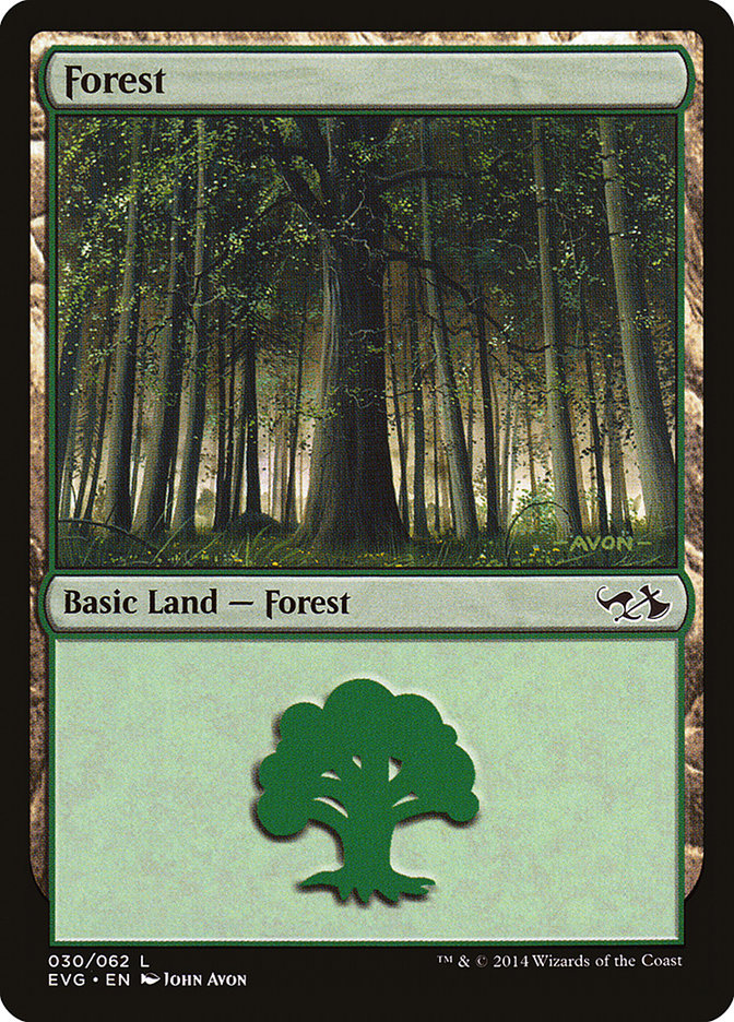 Forest (30) (Elves vs. Goblins) [Duel Decks Anthology] | Cards and Coasters CA