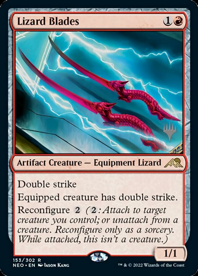 Lizard Blades (Promo Pack) [Kamigawa: Neon Dynasty Promos] | Cards and Coasters CA