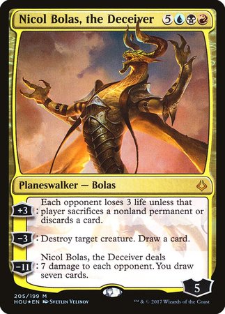 Nicol Bolas, the Deceiver [Hour of Devastation] | Cards and Coasters CA