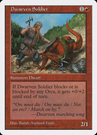 Dwarven Soldier [Fifth Edition] | Cards and Coasters CA