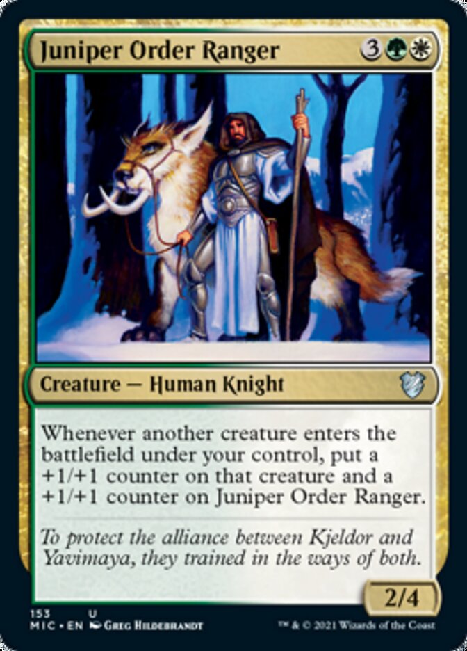 Juniper Order Ranger [Innistrad: Midnight Hunt Commander] | Cards and Coasters CA