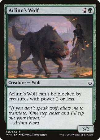 Arlinn's Wolf [War of the Spark] | Cards and Coasters CA