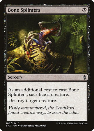 Bone Splinters [Battle for Zendikar] | Cards and Coasters CA