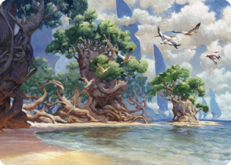 Yavimaya Coast Art Card [Dominaria United Art Series] | Cards and Coasters CA