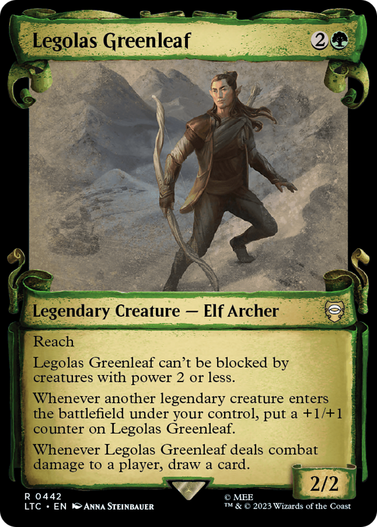 Legolas Greenleaf [The Lord of the Rings: Tales of Middle-Earth Commander Showcase Scrolls] | Cards and Coasters CA