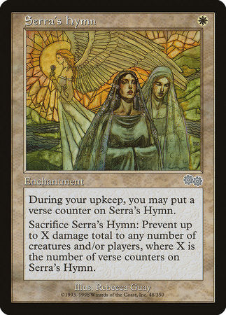 Serra's Hymn [Urza's Saga] | Cards and Coasters CA