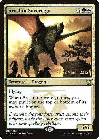 Arashin Sovereign [Dragons of Tarkir Promos] | Cards and Coasters CA