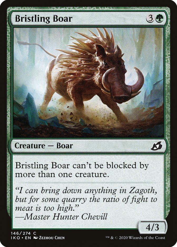 Bristling Boar [Ikoria: Lair of Behemoths] | Cards and Coasters CA