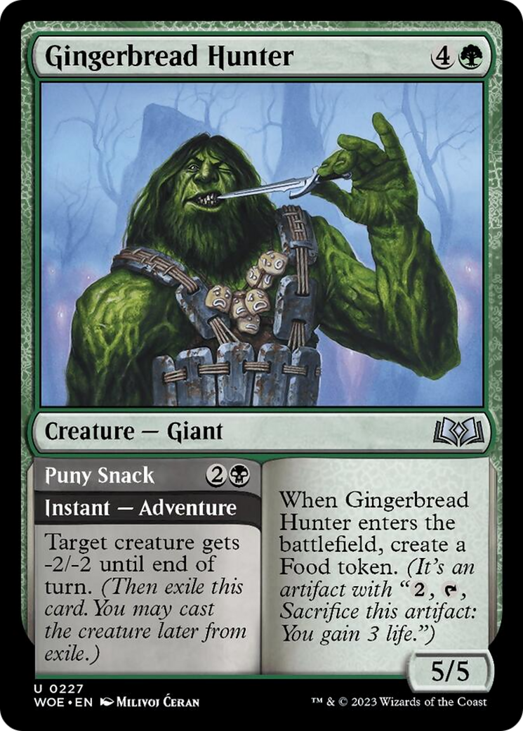 Gingerbread Hunter // Puny Snack [Wilds of Eldraine] | Cards and Coasters CA