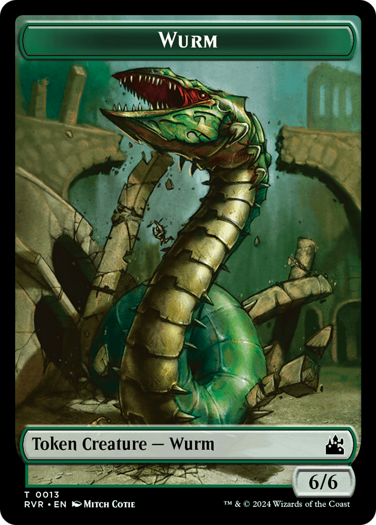 Goblin (0008) // Wurm Double-Sided Token [Ravnica Remastered Tokens] | Cards and Coasters CA