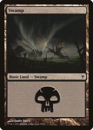 Swamp (78) [Duel Decks: Sorin vs. Tibalt] | Cards and Coasters CA