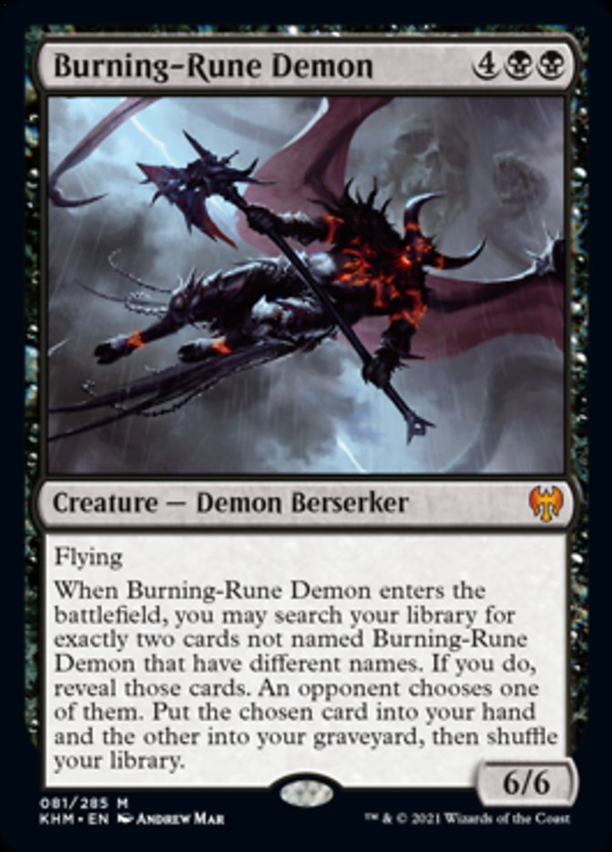 Burning-Rune Demon [Kaldheim] | Cards and Coasters CA