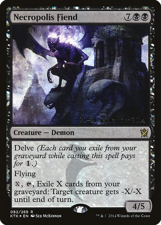 Necropolis Fiend [Khans of Tarkir Promos] | Cards and Coasters CA