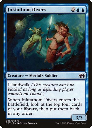Inkfathom Divers [Duel Decks: Merfolk vs. Goblins] | Cards and Coasters CA