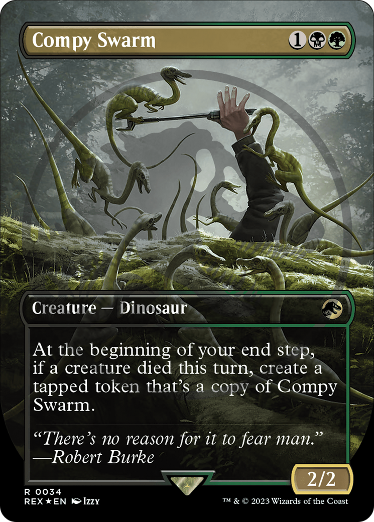 Compy Swarm Emblem (Borderless) [Jurassic World Collection Tokens] | Cards and Coasters CA