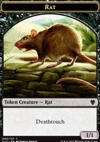 Rat (003) // Cat (001) Double-sided Token [Commander 2017 Tokens] | Cards and Coasters CA