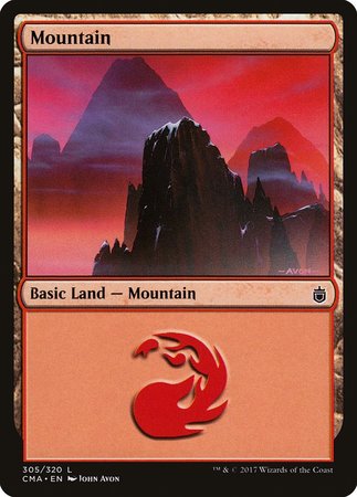 Mountain (305) [Commander Anthology] | Cards and Coasters CA