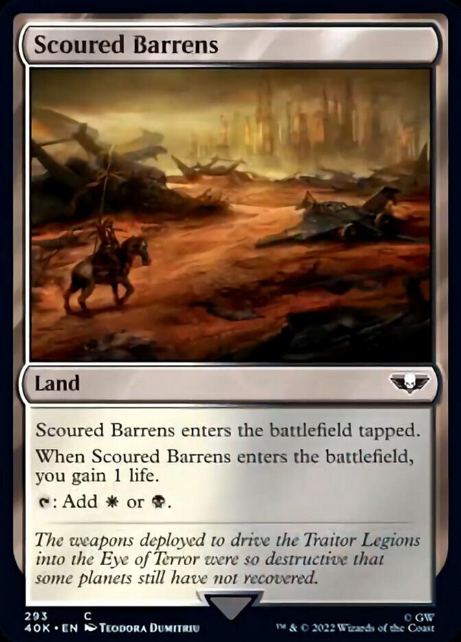 Scoured Barrens [Universes Beyond: Warhammer 40,000] | Cards and Coasters CA