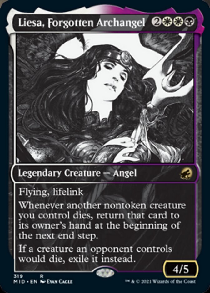 Liesa, Forgotten Archangel (Showcase Eternal Night) [Innistrad: Midnight Hunt] | Cards and Coasters CA