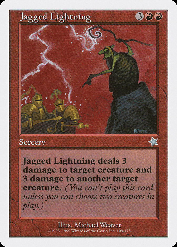 Jagged Lightning [Starter 1999] | Cards and Coasters CA