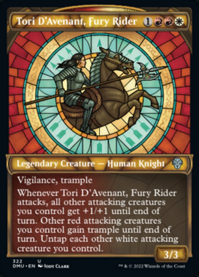 Tori D'Avenant, Fury Rider (Showcase) [Dominaria United] | Cards and Coasters CA