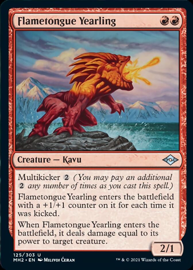 Flametongue Yearling [Modern Horizons 2] | Cards and Coasters CA