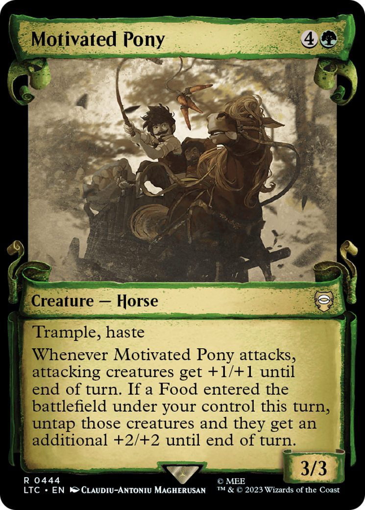 Motivated Pony [The Lord of the Rings: Tales of Middle-Earth Commander Showcase Scrolls] | Cards and Coasters CA