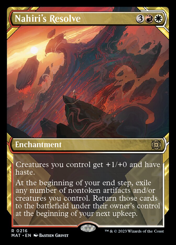 Nahiri's Resolve (Showcase Halo Foil) [March of the Machine: The Aftermath] | Cards and Coasters CA