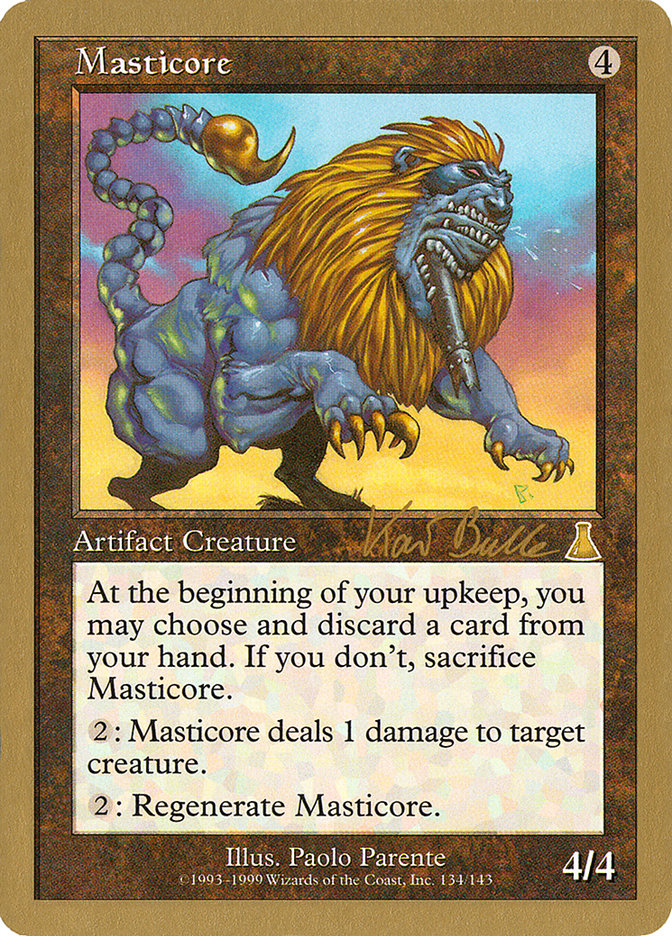 Masticore (Kai Budde) [World Championship Decks 1999] | Cards and Coasters CA