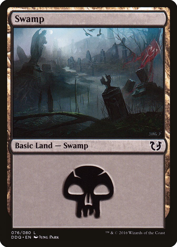 Swamp (76) [Duel Decks: Blessed vs. Cursed] | Cards and Coasters CA