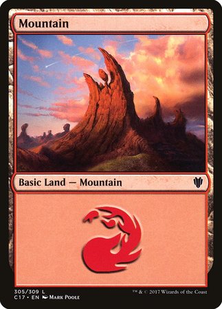 Mountain (305) [Commander 2017] | Cards and Coasters CA