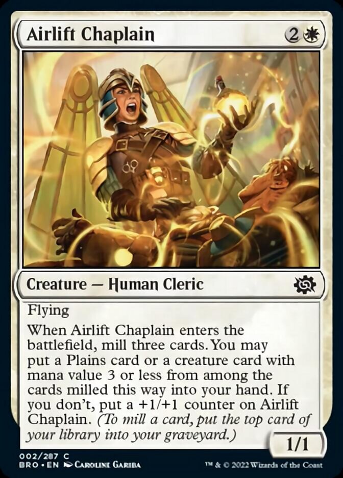 Airlift Chaplain [The Brothers' War] | Cards and Coasters CA