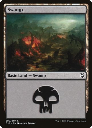 Swamp (299) [Commander 2018] | Cards and Coasters CA