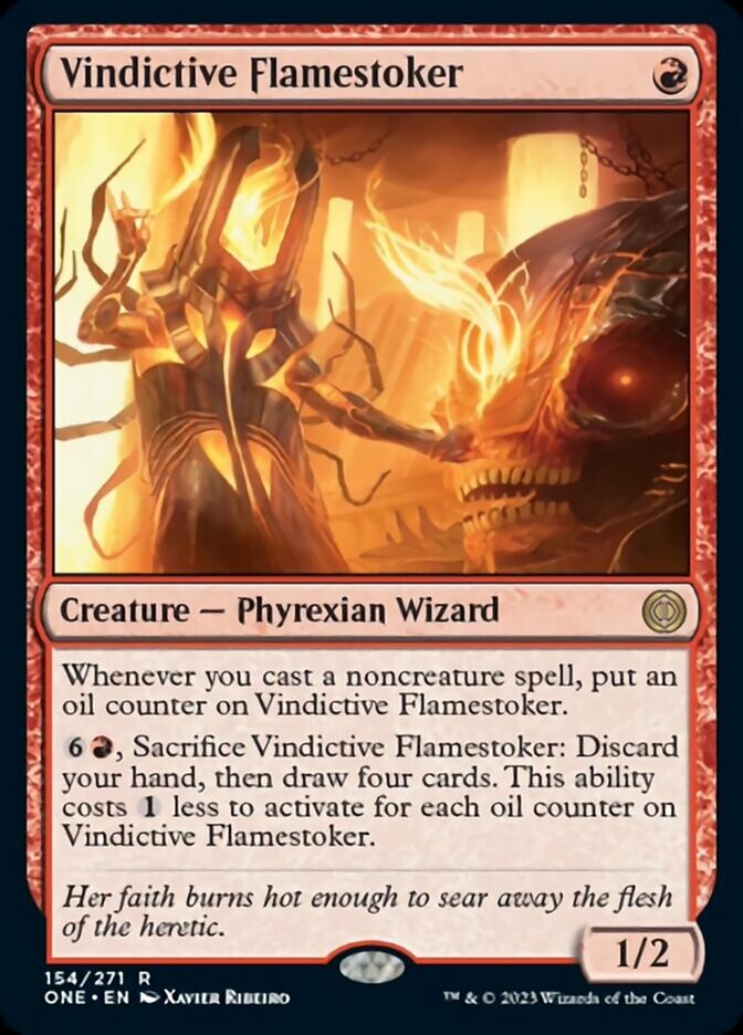 Vindictive Flamestoker [Phyrexia: All Will Be One] | Cards and Coasters CA