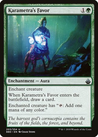 Karametra's Favor [Battlebond] | Cards and Coasters CA