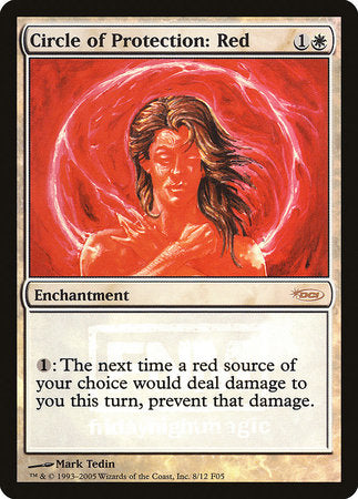 Circle of Protection: Red [Friday Night Magic 2005] | Cards and Coasters CA