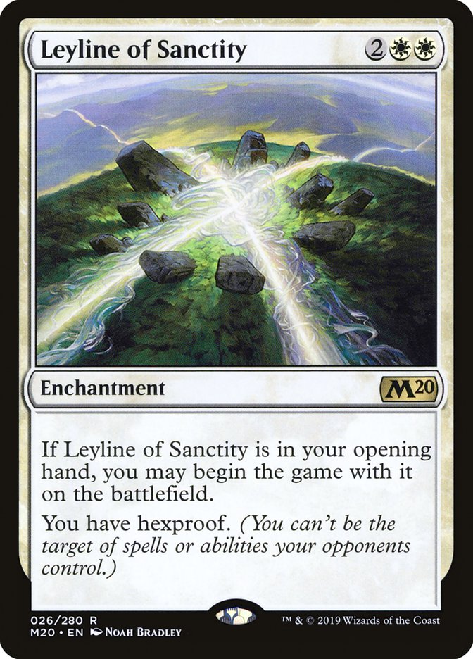 Leyline of Sanctity [Core Set 2020] | Cards and Coasters CA