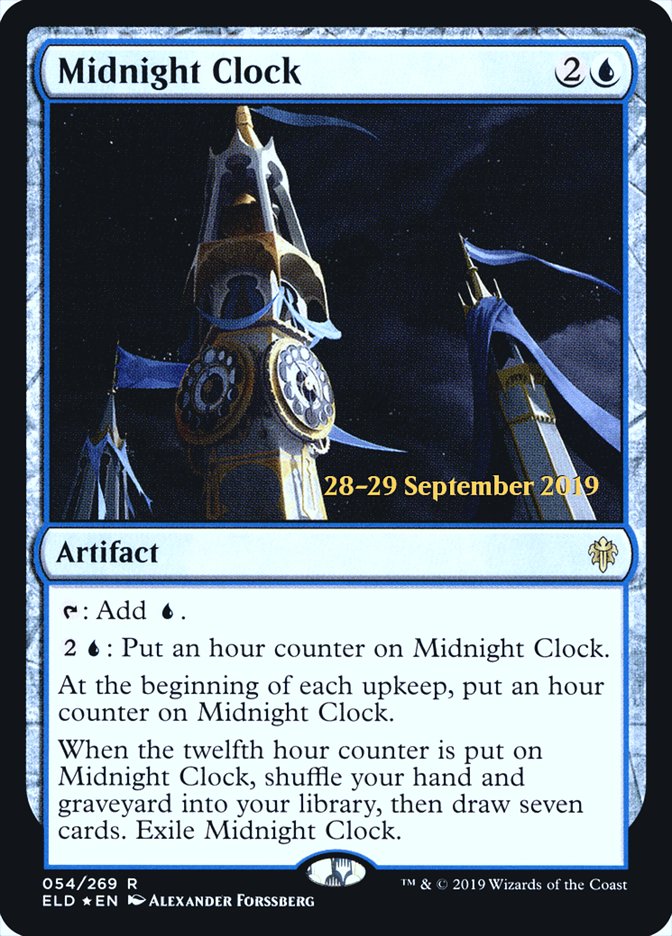 Midnight Clock  [Throne of Eldraine Prerelease Promos] | Cards and Coasters CA