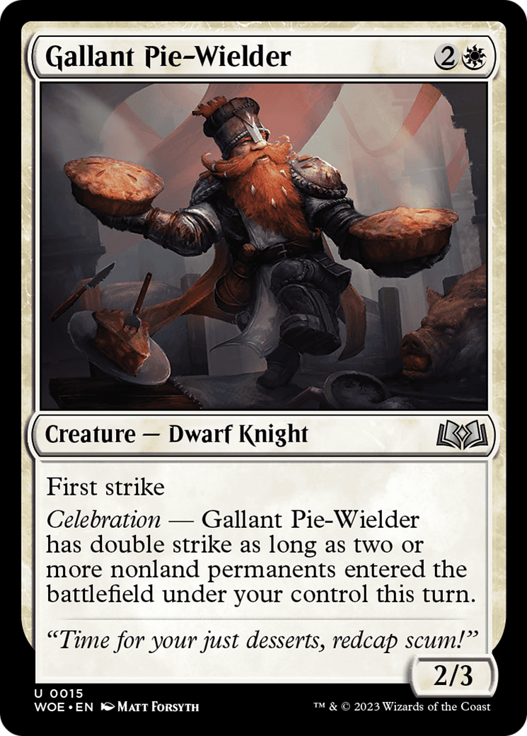 Gallant Pie-Wielder [Wilds of Eldraine] | Cards and Coasters CA