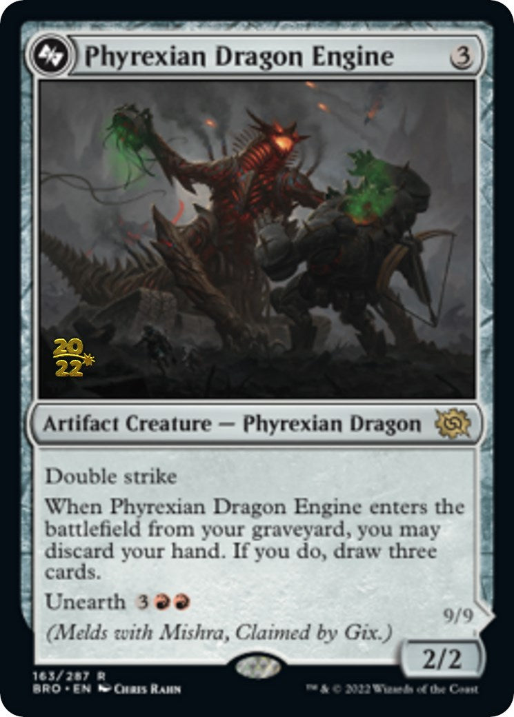 Phyrexian Dragon Engine [The Brothers' War: Prerelease Promos] | Cards and Coasters CA