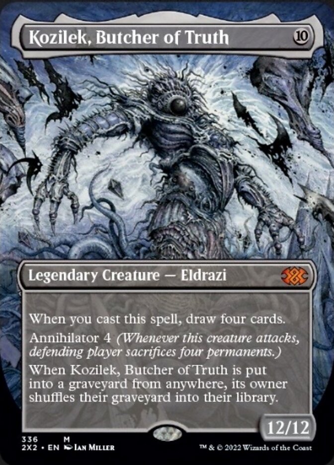 Kozilek, Butcher of Truth (Borderless Alternate Art) [Double Masters 2022] | Cards and Coasters CA